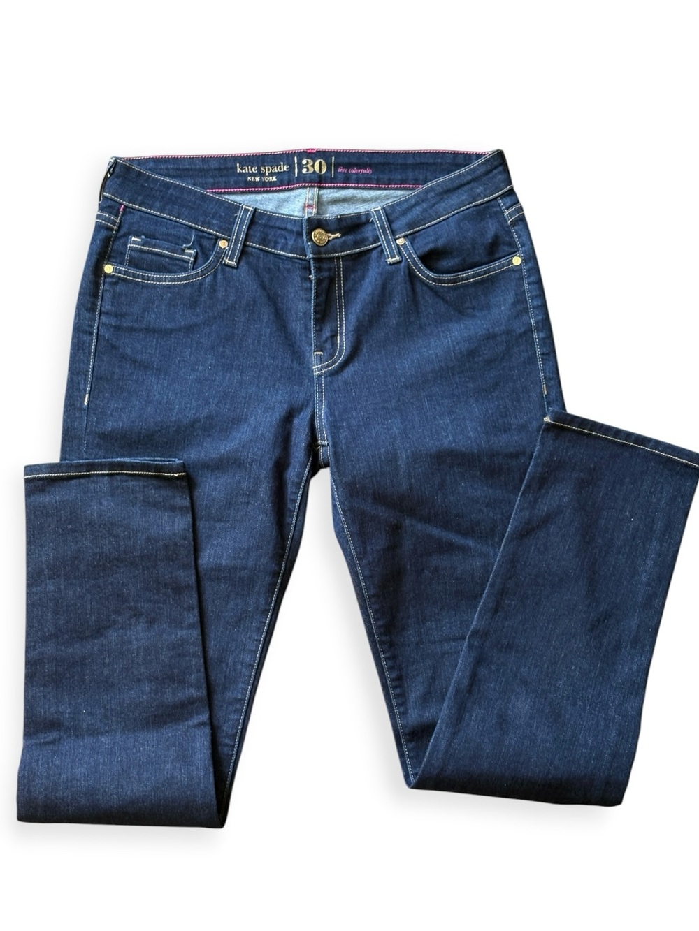 Kate Spade Dark Wash Womens Jeans Broome Street Size 30 Straight Leg
